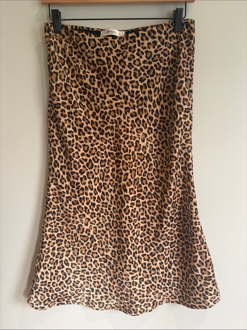 mahina Leopard Print Midi Skirt in Tan and Black